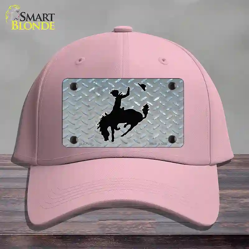 HAT05-MLP-1230 Bucking Bronco Novelty License Plate Hat, Cotton - Pink