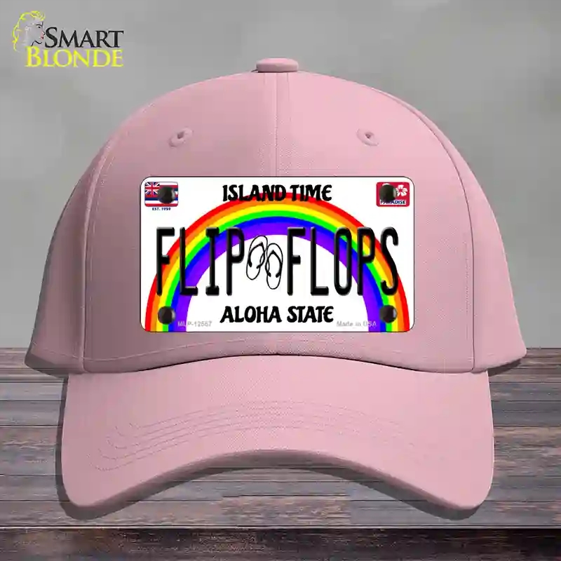 HAT05-MLP-12557 Flip Flops Hawaii Novelty License Plate Hat, Cotton - Pink