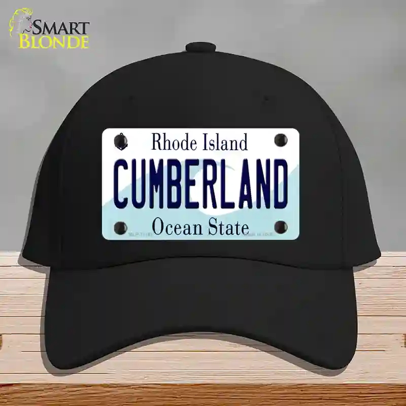 HAT03-MLP-11191 Cumberland Rhode Island State Novelty License Plate Hat, Cotton - Black