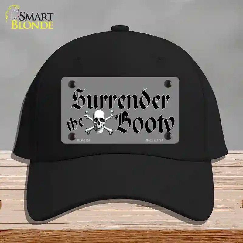 HAT03-MLP-1120 Surrender the Booty Novelty License Plate Hat, Cotton - Black