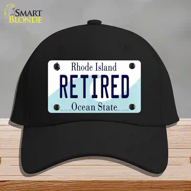 HAT03-MLP-11201 Retired Rhode Island State Novelty License Plate Hat, Cotton - Black