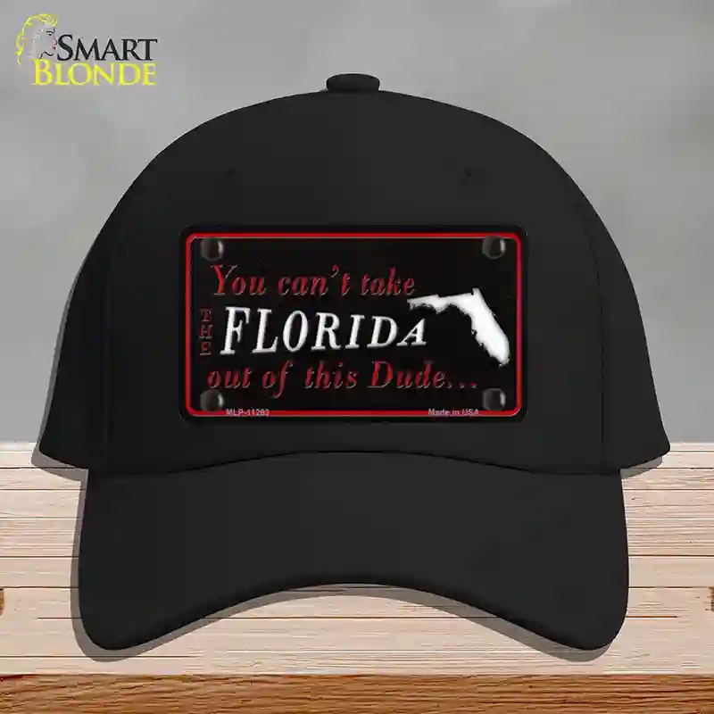 HAT03-MLP-11263 Florida Dude Novelty License Plate Hat, Cotton - Black
