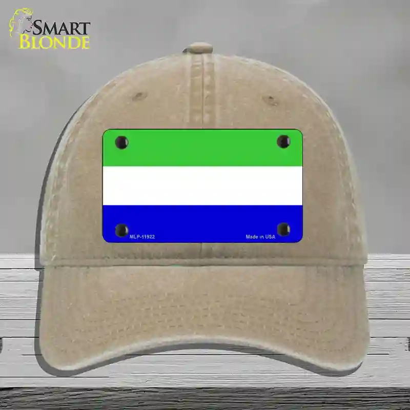 HAT09-MLP-11922 Galapagos Island Flag Novelty License Plate Hat, Unconstructed Cotton - Khaki