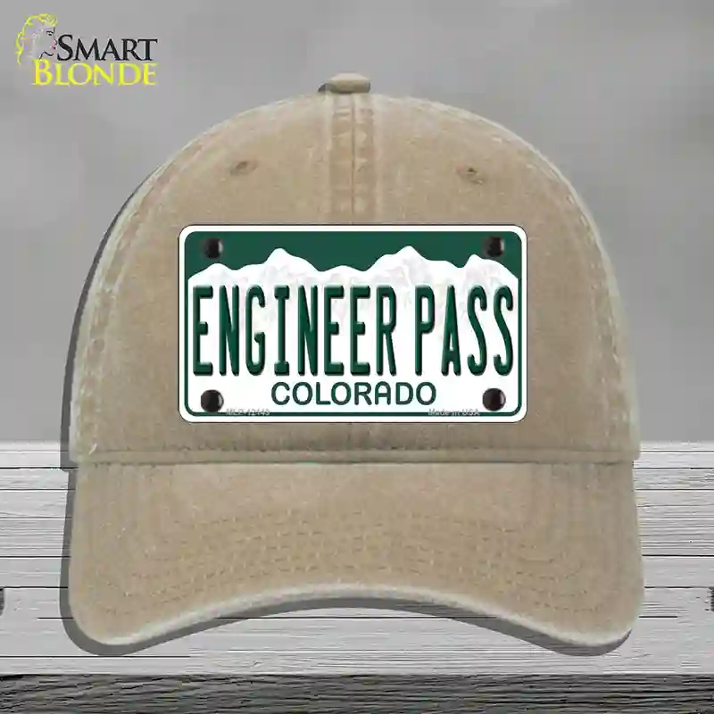 HAT09-MLP-12149 Engineer Pass Colorado Novelty License Plate Hat, Unconstructed Cotton - Khaki