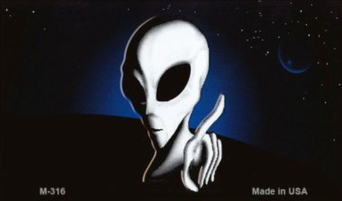 M-316 3.5 x 2 in. Space Alien Novelty Metal Magnet