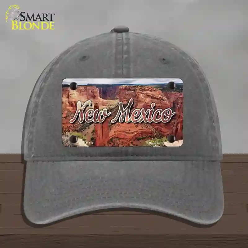HAT08-MLP-11617   Mexico Red Canyon State Novelty License Plate Hat, Unconstructed Cotton - Charcoal