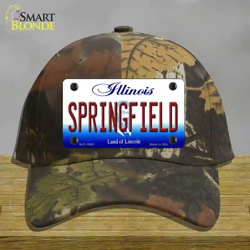 HAT06-MLP-10291 Springfield Illinois Novelty License Plate Hat, Cotton - Camouflage