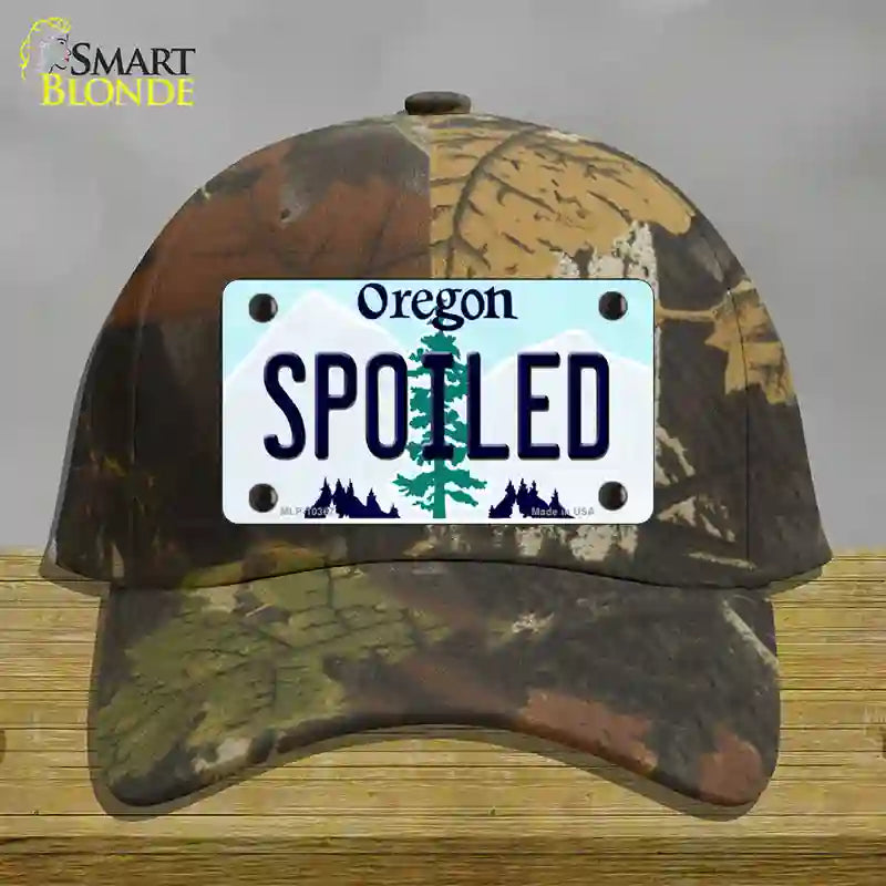 HAT06-MLP-10367 Spoiled Oregon Novelty License Plate Hat, Cotton - Camouflage