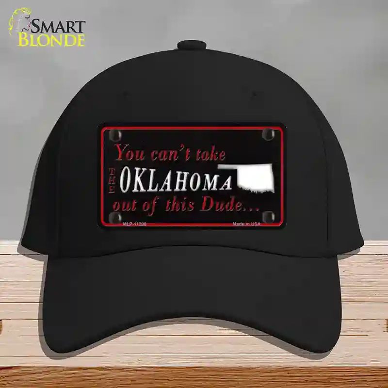 HAT03-MLP-11290 Oklahoma Dude Novelty License Plate Hat, Cotton - Black