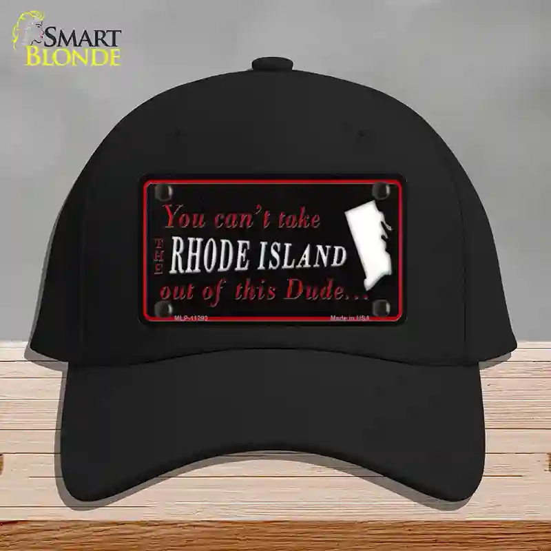 HAT03-MLP-11293 Rhode Island Dude Novelty License Plate Hat, Cotton - Black