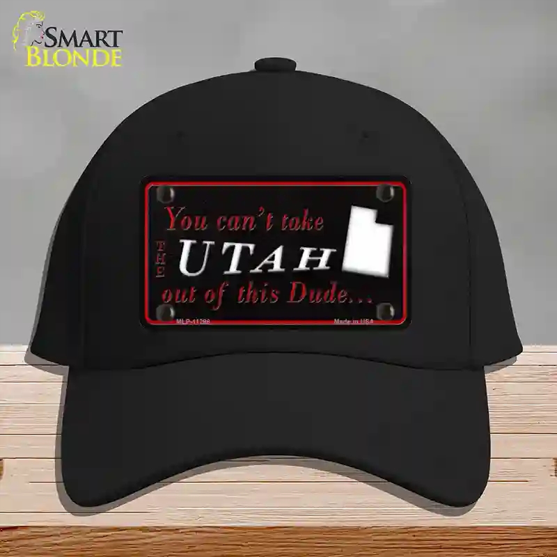HAT03-MLP-11298 Utah Dude Novelty License Plate Hat, Cotton - Black