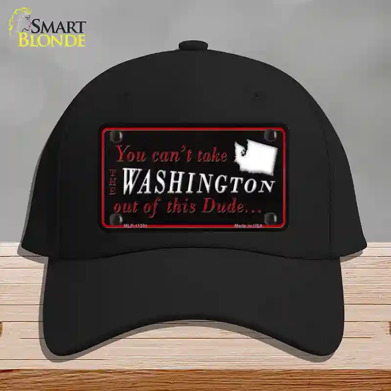 HAT03-MLP-11301 Washington Dude Novelty License Plate Hat, Cotton - Black