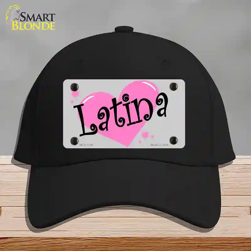 HAT03-MLP-1144 Latina Novelty License Plate Hat, Cotton - Black