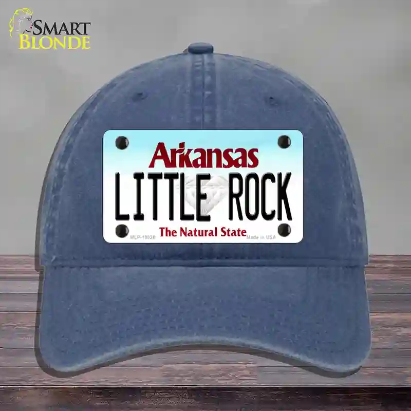 HAT11-MLP-10026 Little Rock Arkansas Novelty License Plate Hat, Unconstructed Cotton - Navy