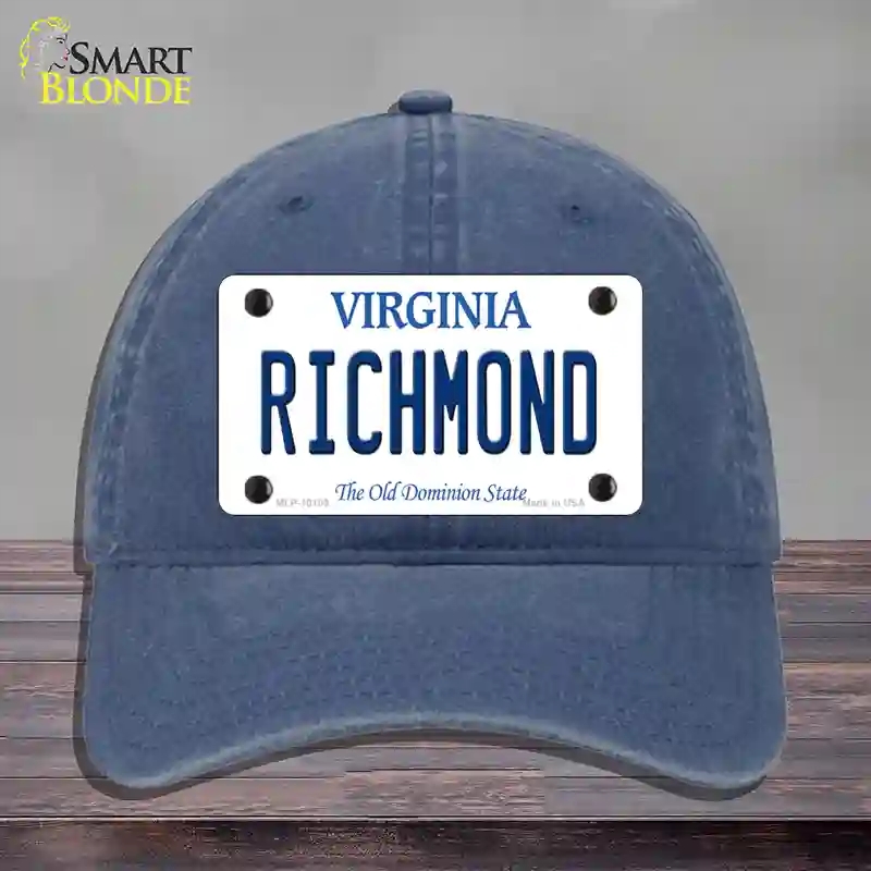 HAT11-MLP-10109 Richmond Virginia Novelty License Plate Hat, Unconstructed Cotton - Navy