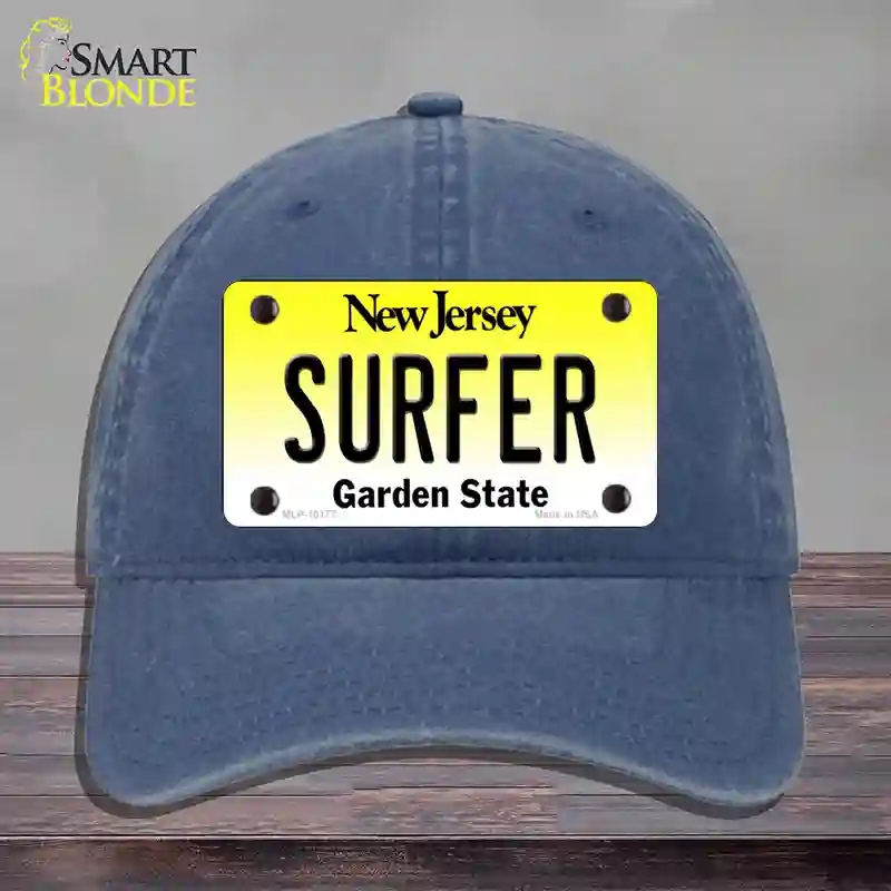 HAT11-MLP-10177 Surfer   Jersey Novelty License Plate Hat, Unconstructed Cotton - Navy