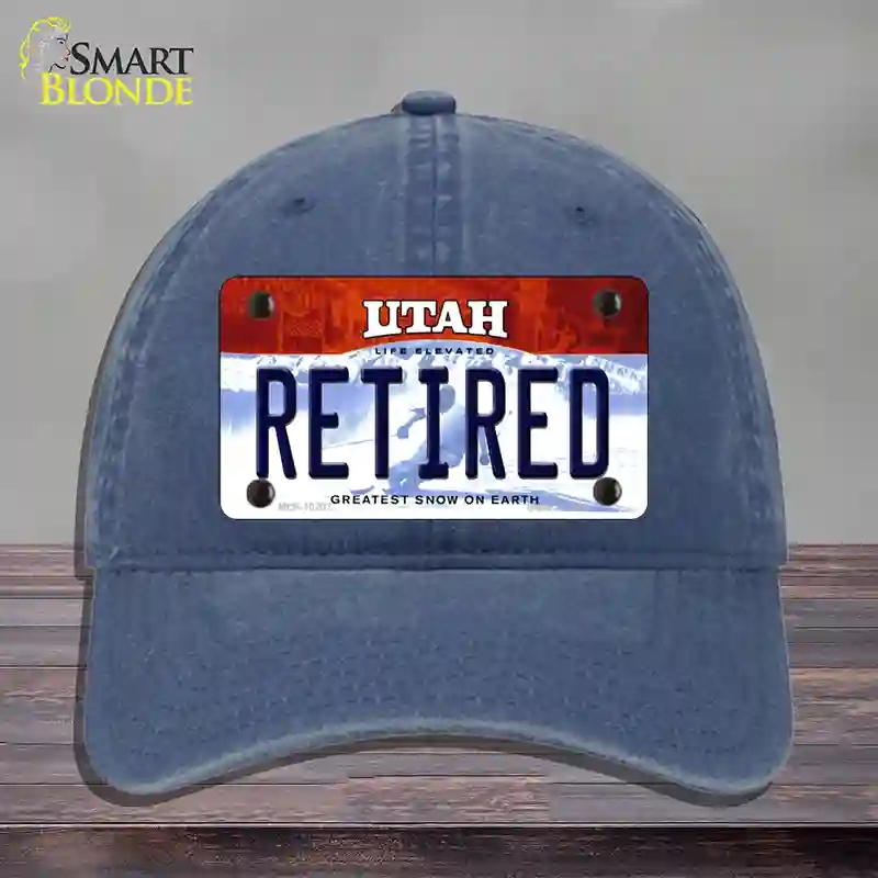 HAT11-MLP-10207 Retired Utah Novelty License Plate Hat, Unconstructed Cotton - Navy