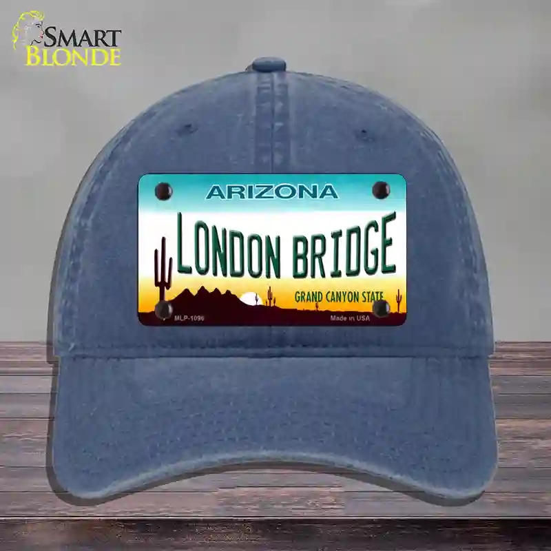 HAT11-MLP-1096 London Bridge Arizona Novelty License Plate Hat, Unconstructed Cotton - Navy
