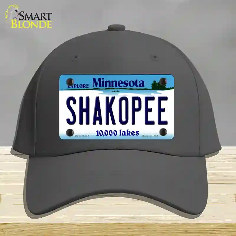 HAT04-MLP-11046 Shakopee Minnesota State Novelty License Plate Hat, Cotton - Charcoal