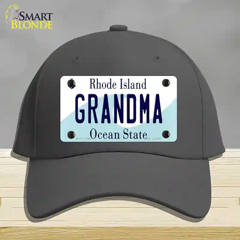 HAT04-MLP-11199 Grandma Rhode Island State Novelty License Plate Hat, Cotton - Charcoal