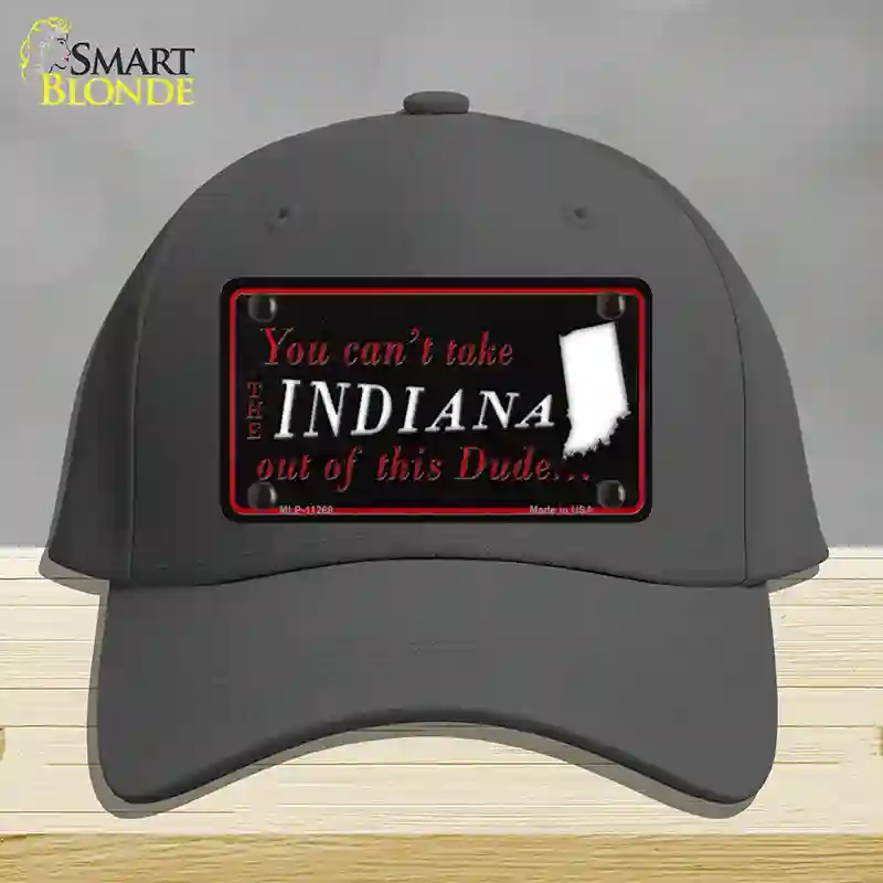 HAT04-MLP-11268 Indiana Dude Novelty License Plate Hat, Cotton - Charcoal
