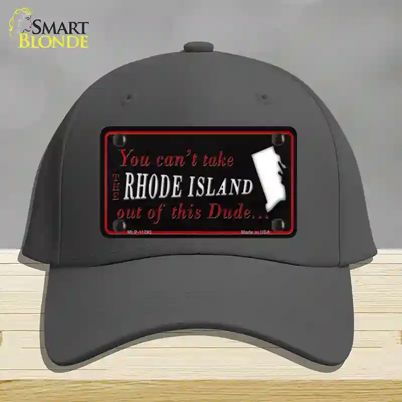 HAT04-MLP-11293 Rhode Island Dude Novelty License Plate Hat, Cotton - Charcoal