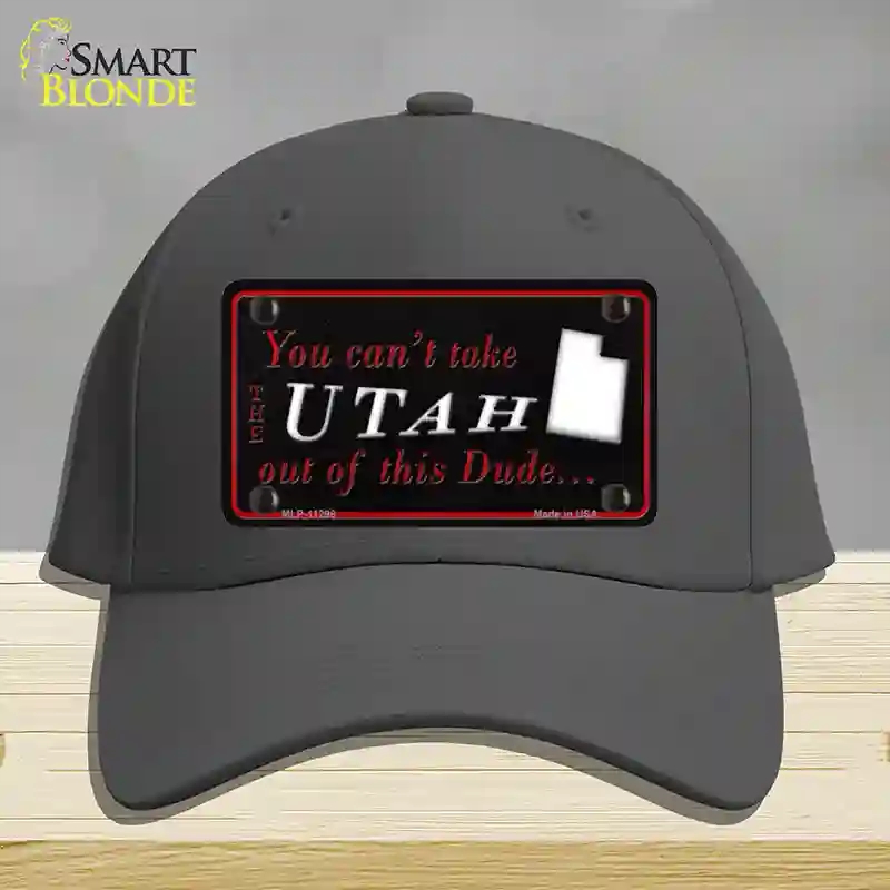 HAT04-MLP-11298 Utah Dude Novelty License Plate Hat, Cotton - Charcoal