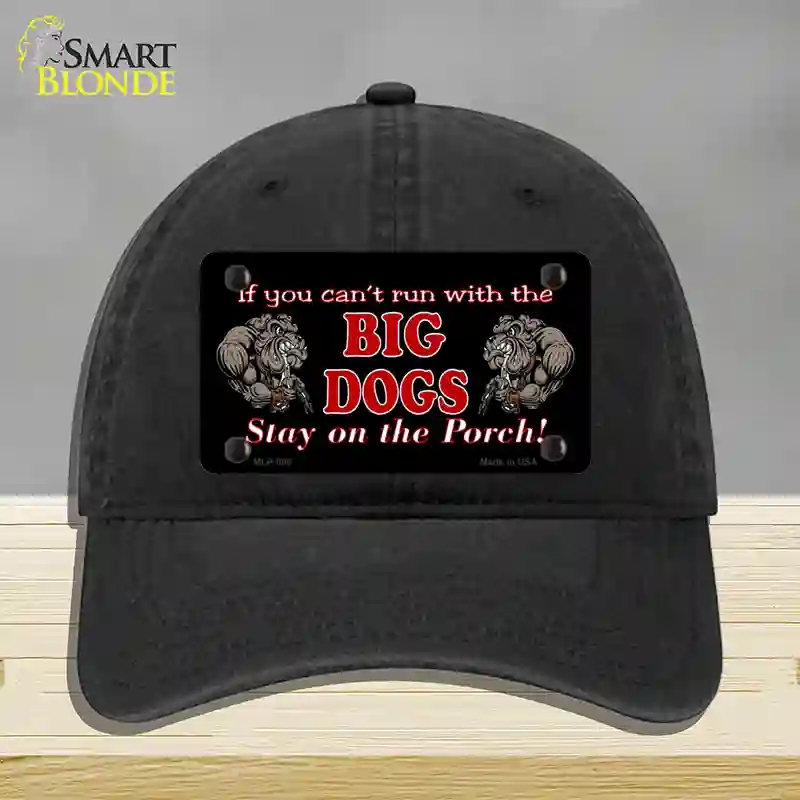 HAT07-MLP-006 Big Dogs Novelty License Plate Hat, Unconstructed Cotton - Black
