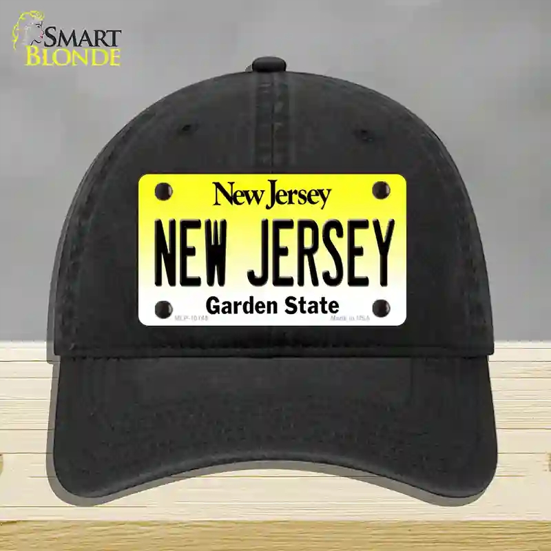 HAT07-MLP-10145   Jersey Garden State Novelty License Plate Hat, Unconstructed Cotton - Black