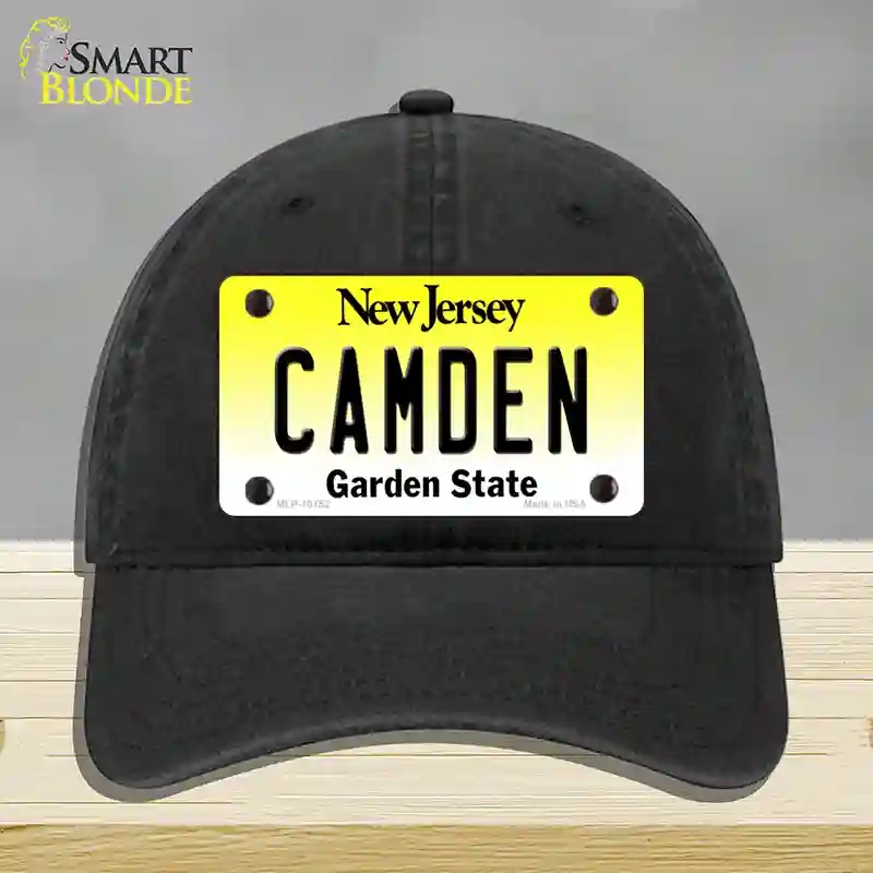 HAT07-MLP-10152 Camden   Jersey Novelty License Plate Hat, Unconstructed Cotton - Black