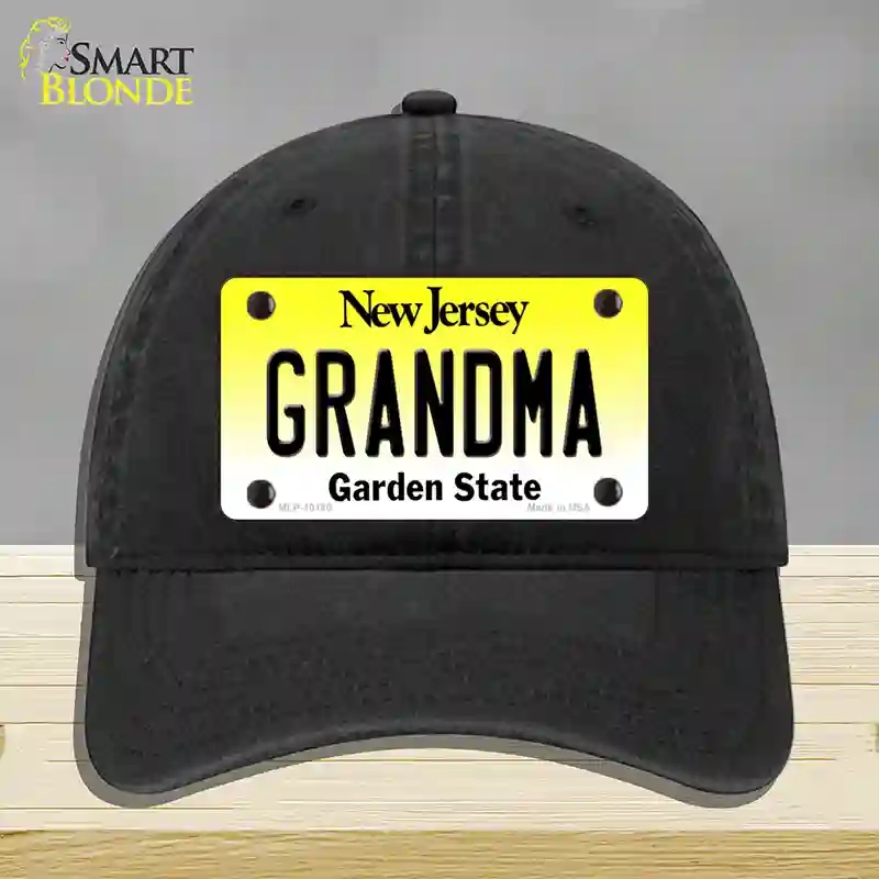 HAT07-MLP-10160 Grandma   Jersey Novelty License Plate Hat, Unconstructed Cotton - Black