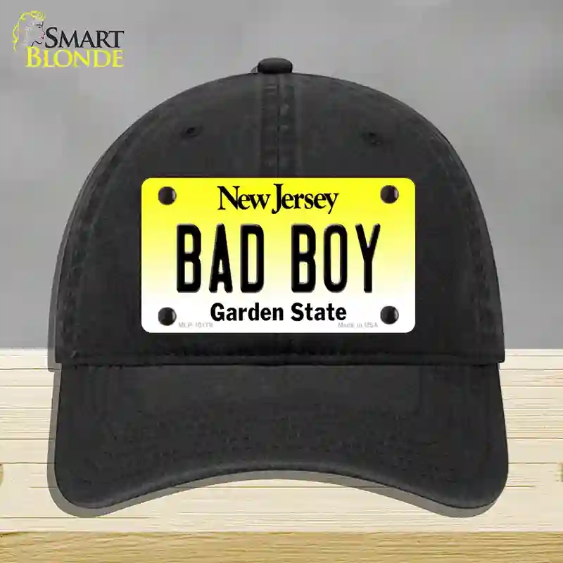 HAT07-MLP-10178 Bad Boy   Jersey Novelty License Plate Hat, Unconstructed Cotton - Black