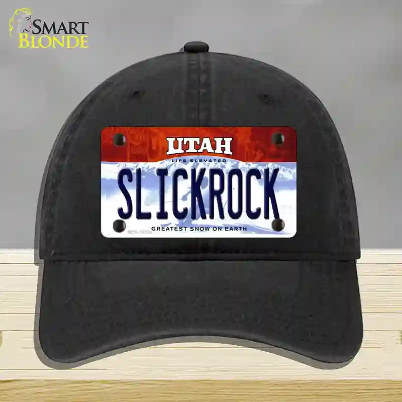 HAT07-MLP-10234 Slickrock Utah Novelty License Plate Hat, Unconstructed Cotton - Black