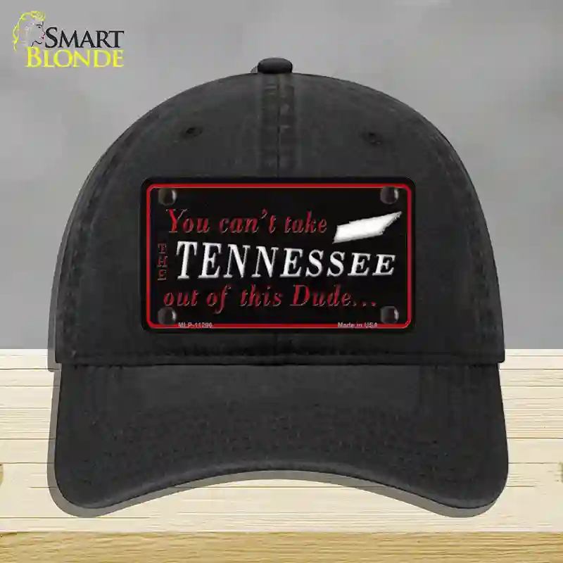 HAT07-MLP-11296 Tennessee Dude Novelty License Plate Hat, Unconstructed Cotton - Black