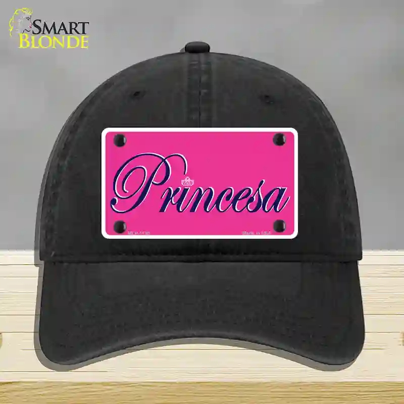 HAT07-MLP-1130 Princesa Novelty License Plate Hat, Unconstructed Cotton - Black