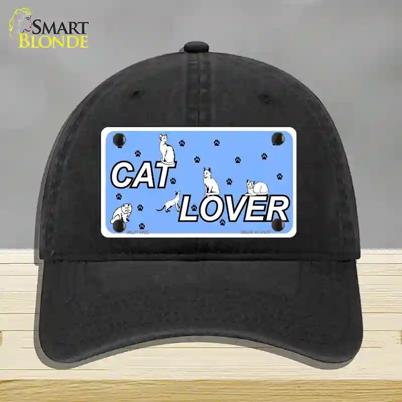 HAT07-MLP-1162 Cat Lover Novelty License Plate Hat, Unconstructed Cotton - Black