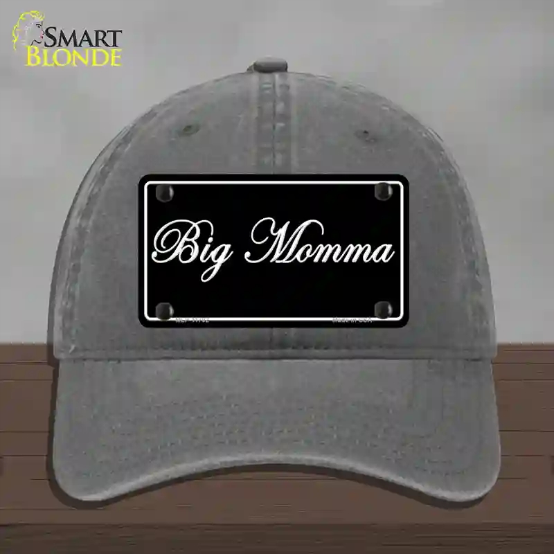HAT08-MLP-11702 Big Momma Novelty License Plate Hat, Unconstructed Cotton - Charcoal