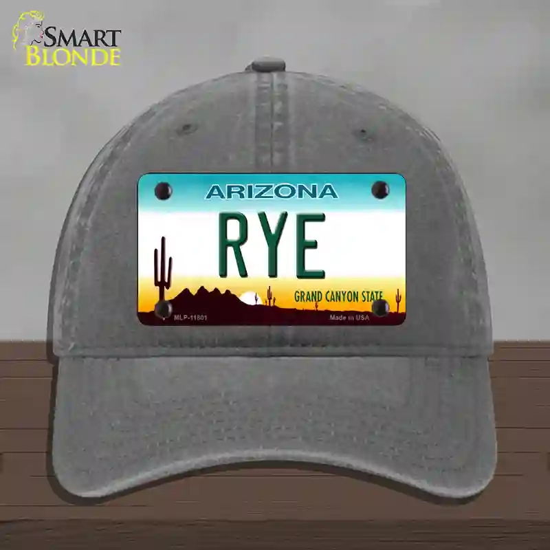 HAT08-MLP-11801 Rye Arizona Novelty License Plate Hat, Unconstructed Cotton - Charcoal