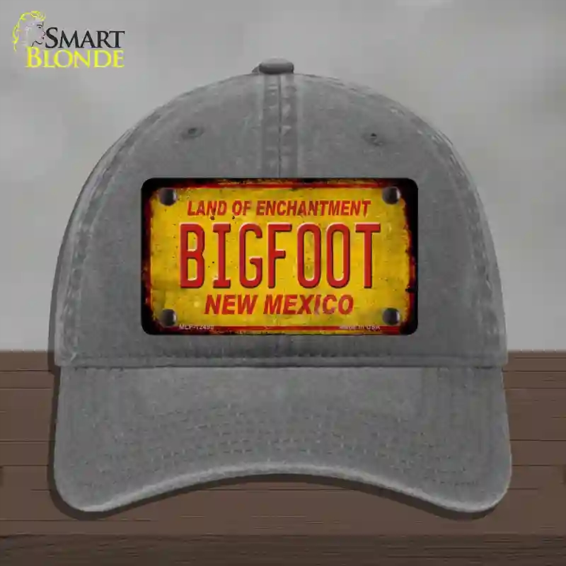 HAT08-MLP-12495 Bigfoot   Mexico Novelty License Plate Hat, Unconstructed Cotton - Charcoal