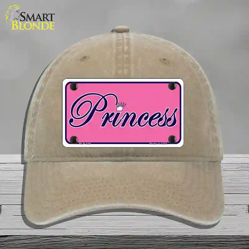HAT09-MLP-049 Pink Princess Tiara Novelty License Plate Hat, Unconstructed Cotton - Khaki