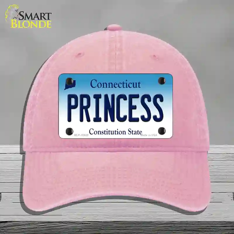 HAT12-MLP-10920 Princess Connecticut Novelty License Plate Hat, Unconstructed Cotton - Pink