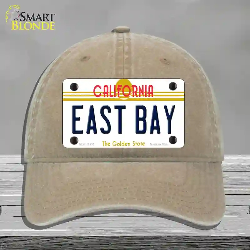 HAT09-MLP-11433 East Bay California Novelty License Plate Hat, Unconstructed Cotton - Khaki