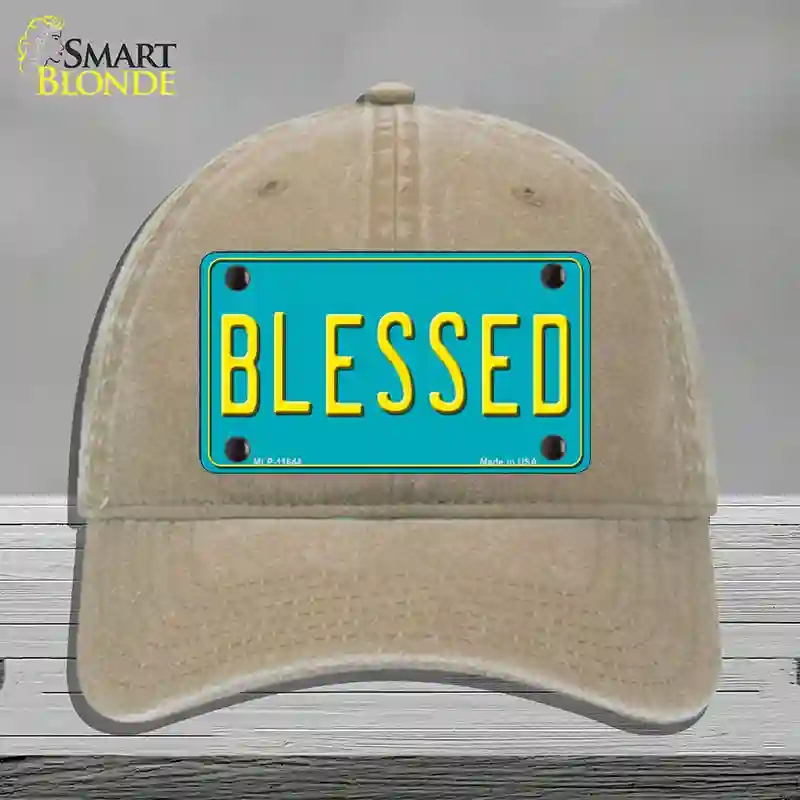 HAT09-MLP-11644 Blessed Novelty License Plate Hat, Unconstructed Cotton - Khaki