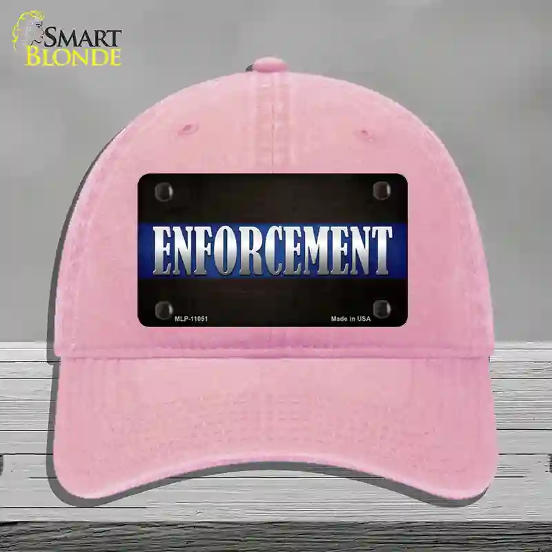 HAT12-MLP-11051 Enforcement Novelty License Plate Hat, Unconstructed Cotton - Pink