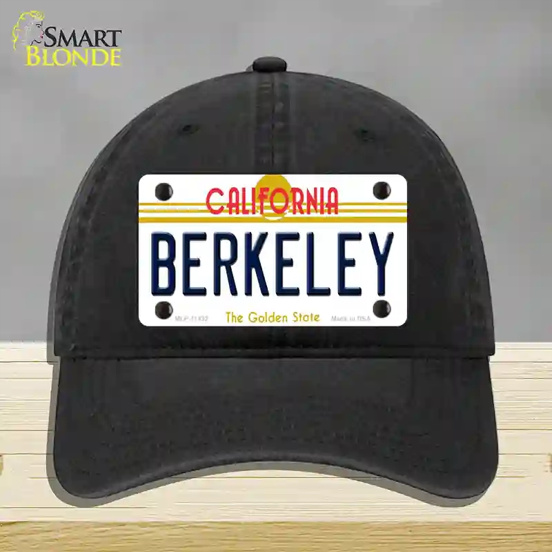 HAT07-MLP-11432 Berkeley California Novelty License Plate Hat, Unconstructed Cotton - Black