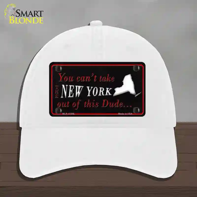 HAT14-MLP-11286   York Dude Novelty License Plate Hat, Unconstructed Cotton - White