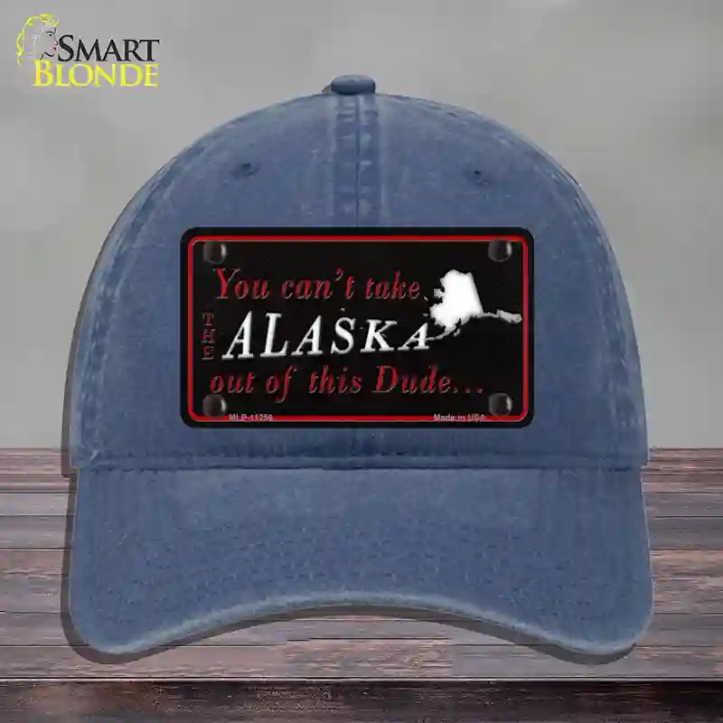 HAT11-MLP-11256 Alaska Dude Novelty License Plate Hat, Unconstructed Cotton - Navy