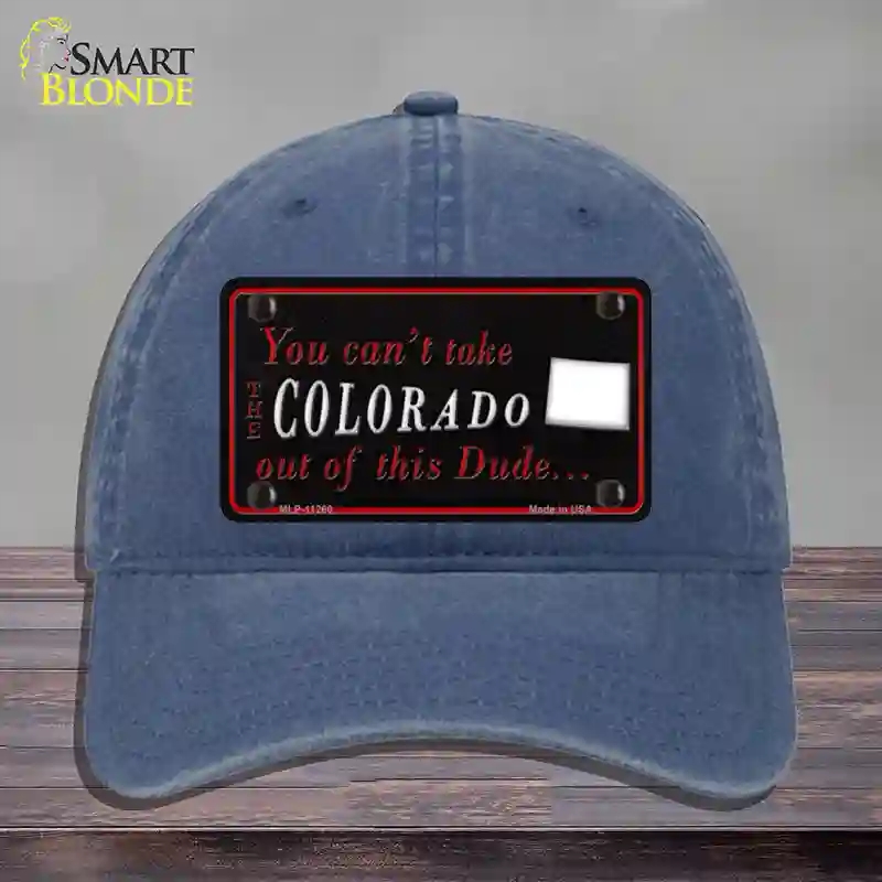 HAT11-MLP-11260 Colorado Dude Novelty License Plate Hat, Unconstructed Cotton - Navy