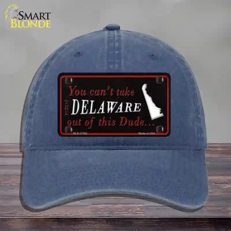 HAT11-MLP-11262 Delaware Dude Novelty License Plate Hat, Unconstructed Cotton - Navy