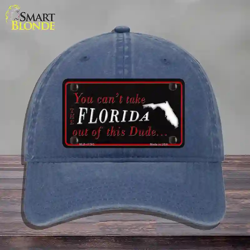 HAT11-MLP-11263 Florida Dude Novelty License Plate Hat, Unconstructed Cotton - Navy